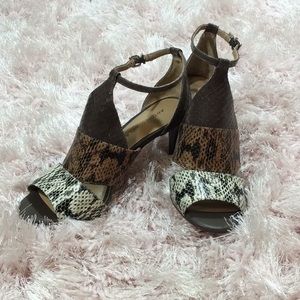 Antonio Melani faux snake skin leather heels